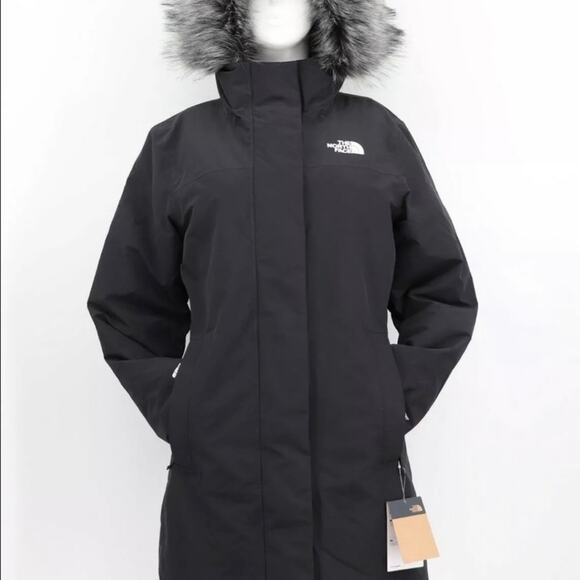π North Face ARCTIC PARKA Down Black Removable Fur Hood Wind Water Proof 1X NWT - Picture 6 of 15
